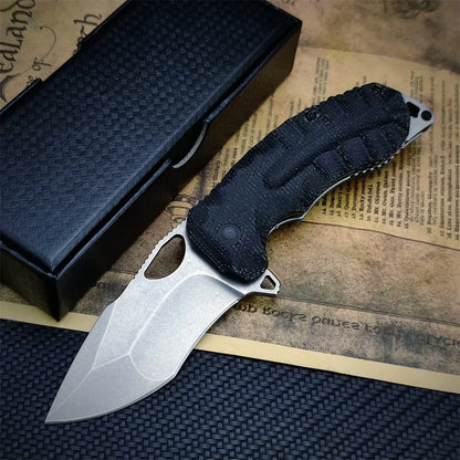 Pocket Knife  Linen Micarta Handle Outdoor Tactical Camping Hunting Survival Multi-tool Knife