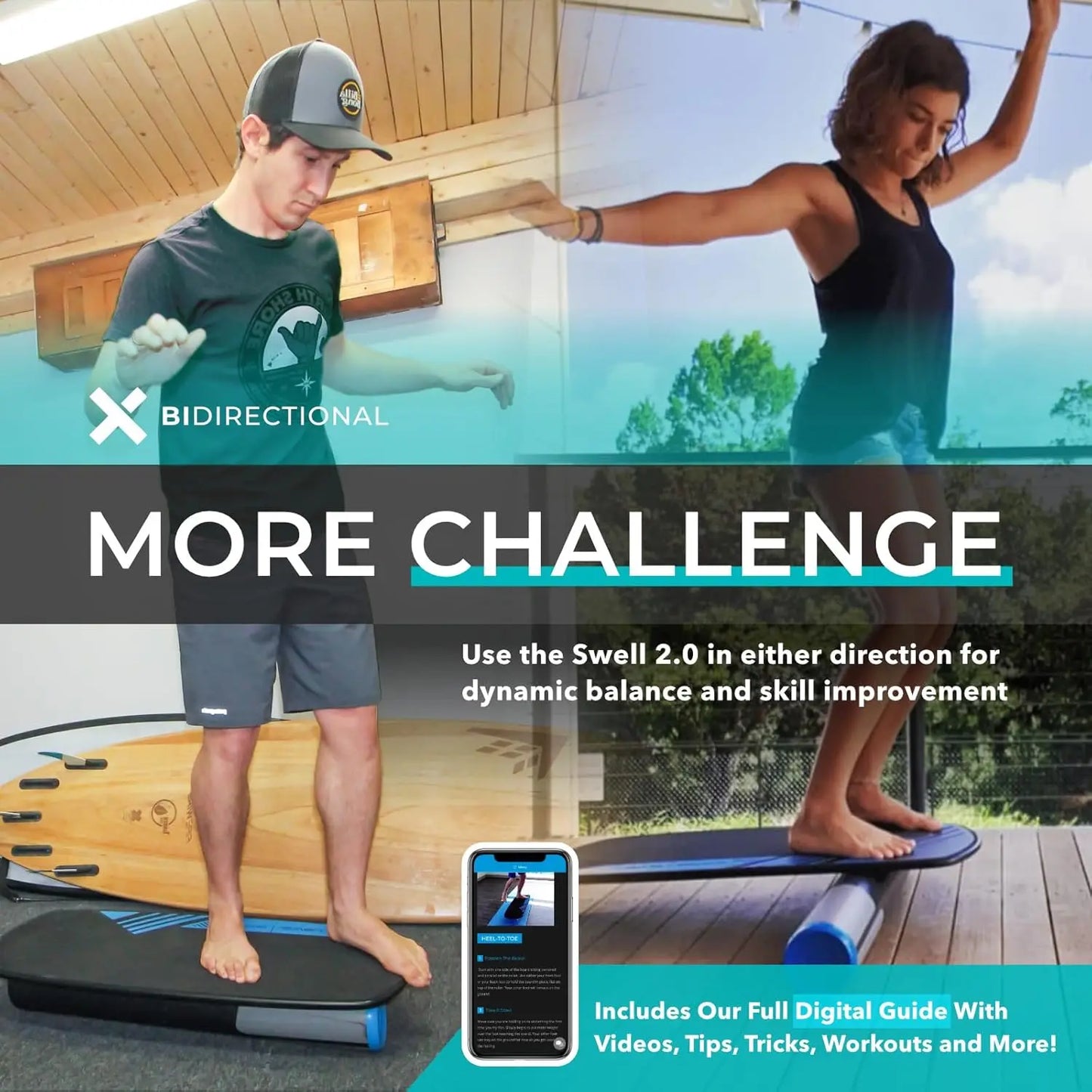 Surf & Paddle Balance Board Trainer