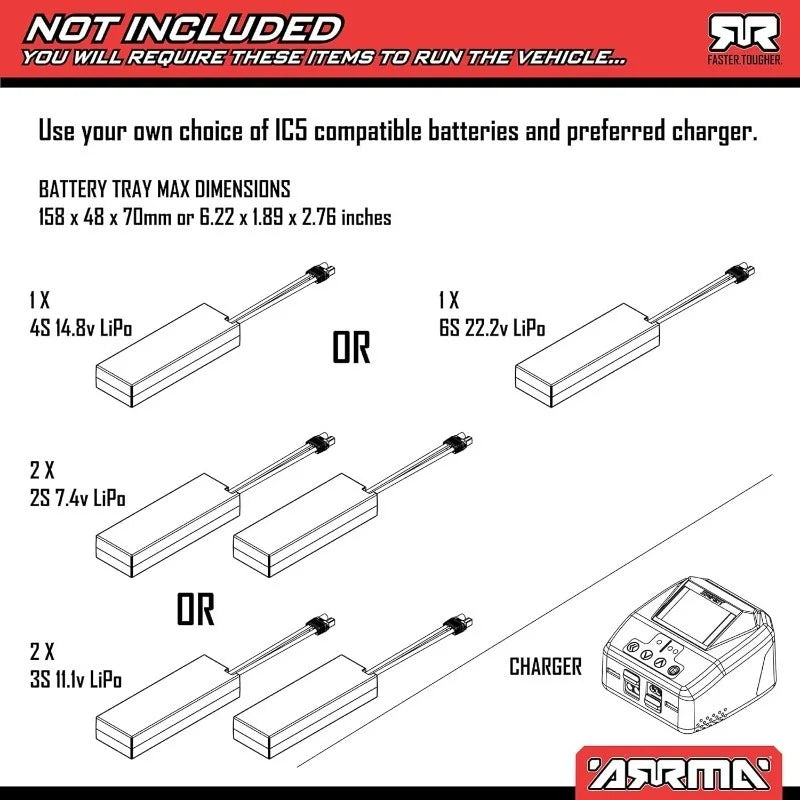 RC Truck 4X4 6S BLX BRUSHLESS V6 Stunt (Battery and Charger Not Included)