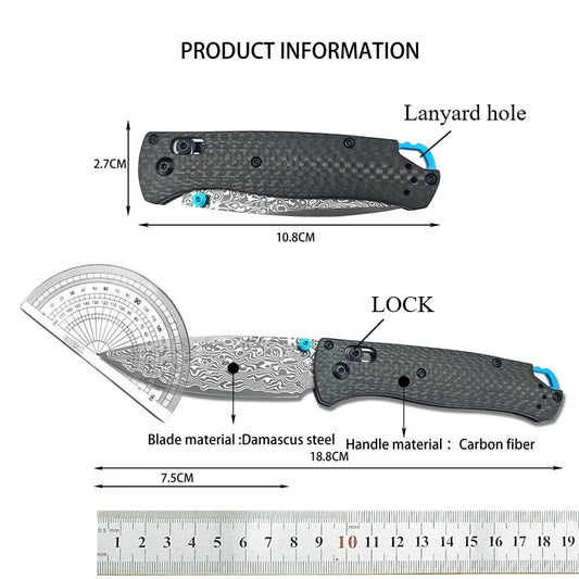 Pocket Folding Knife Carbon Fiber Handle Hunting Knife