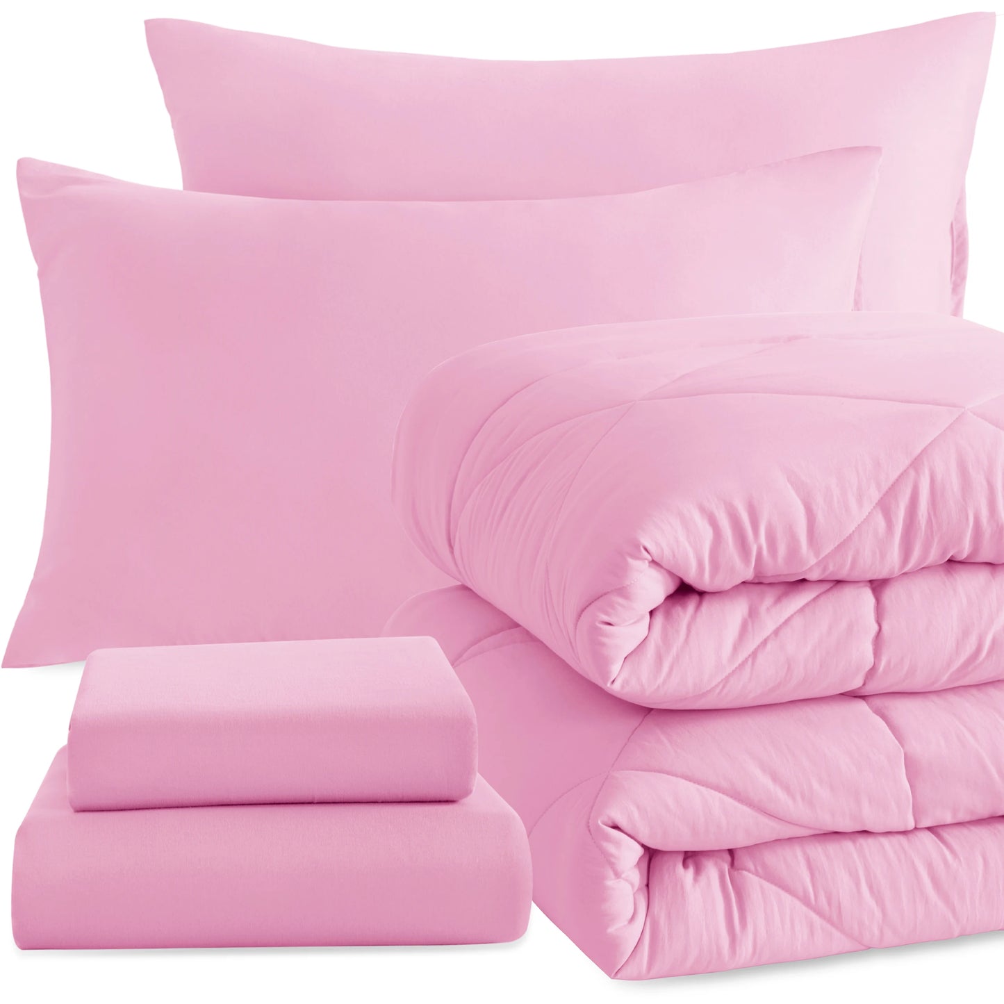 5 Piece Bedding Comforter Set. Breathable Bed in a Bag, Includes Comforter, Fitted Sheet, Top Sheet and Pillowcases