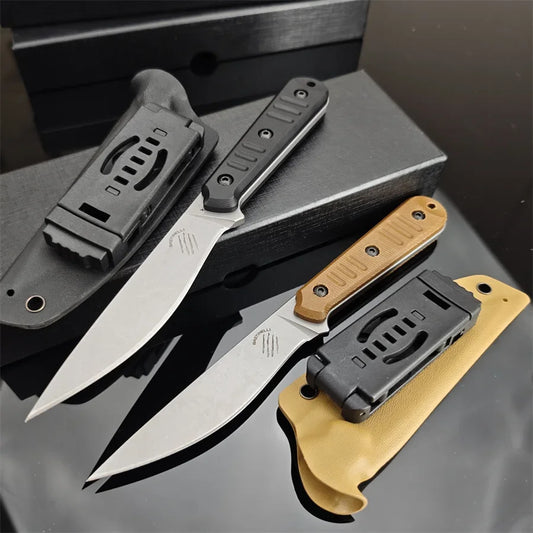 Fixed Blade Knife Steel  Hunting Outdoor Survival with Sheath