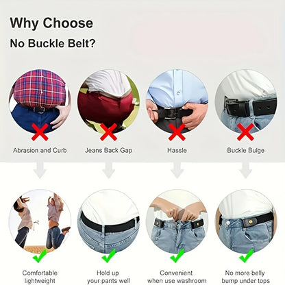 Elastic Belt Without Buckle Canvas Women Belt Stretch