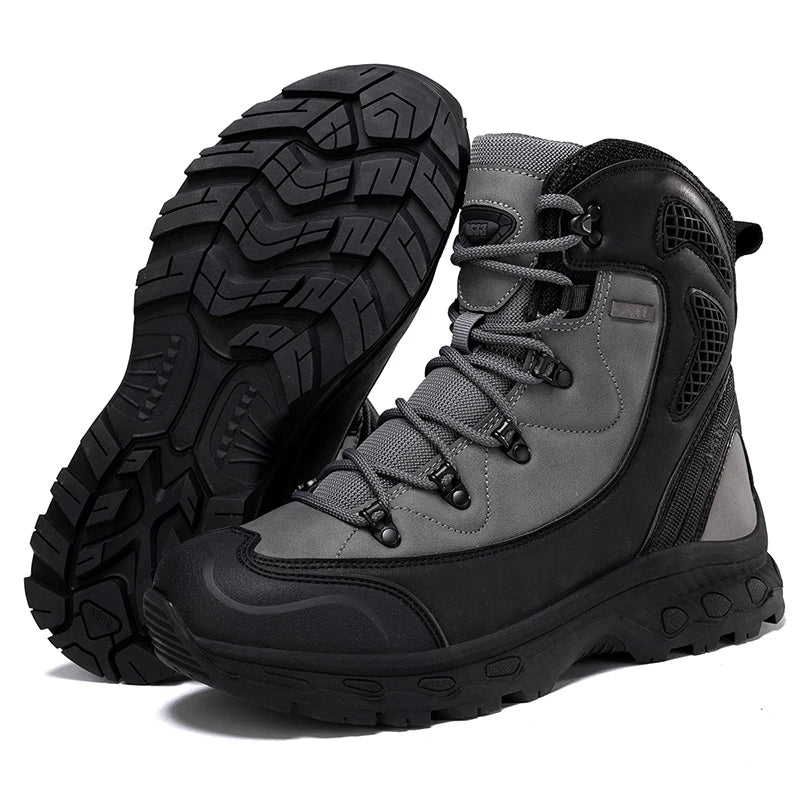 Men's mountain climbing motorcycle boots, outdoor hiking boots, CAMPING
