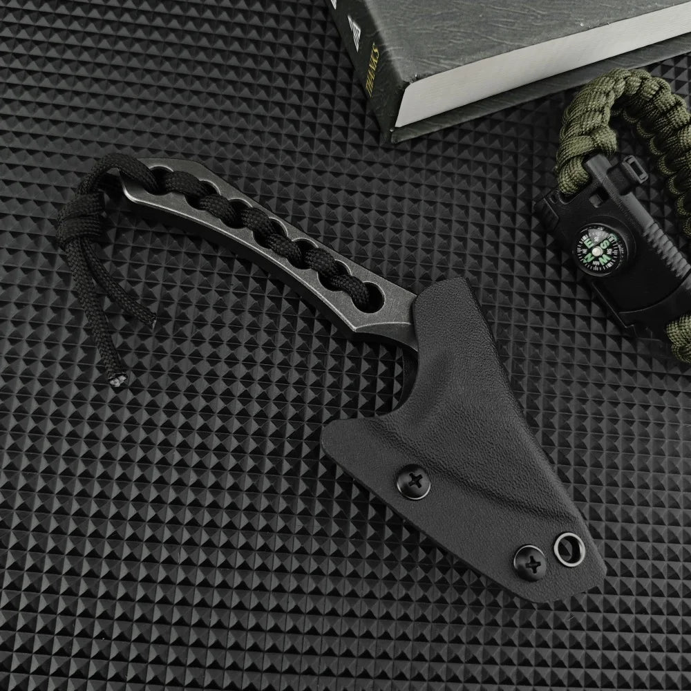 Fixed blade One Small Straight Knife Outdoor Axe Powder Ink Steel portable hunting