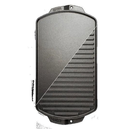 Seasoned Cast Iron Reversible Grill/Griddles are Durable for High-Temperature Cooking and Grilling