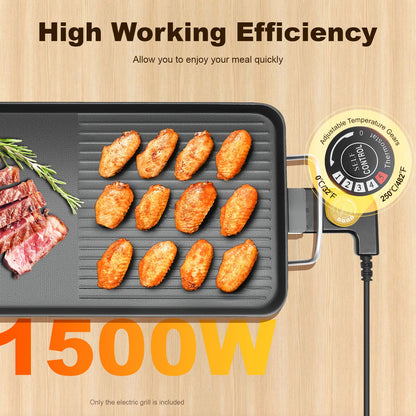 Electric Barbecue Grill, 110V Outdoor Camping, Picnic, Party, Temperature Range 0-250°, 68*28cm