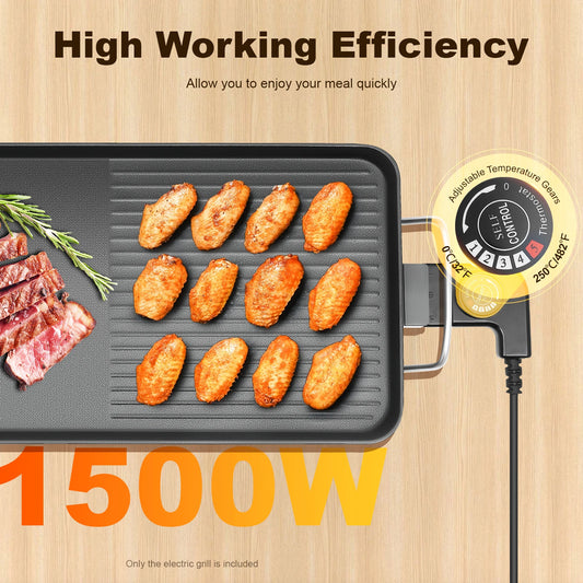 Electric Barbecue Grill, 110V Outdoor Camping, Picnic, Party, Temperature Range 0-250°, 68*28cm
