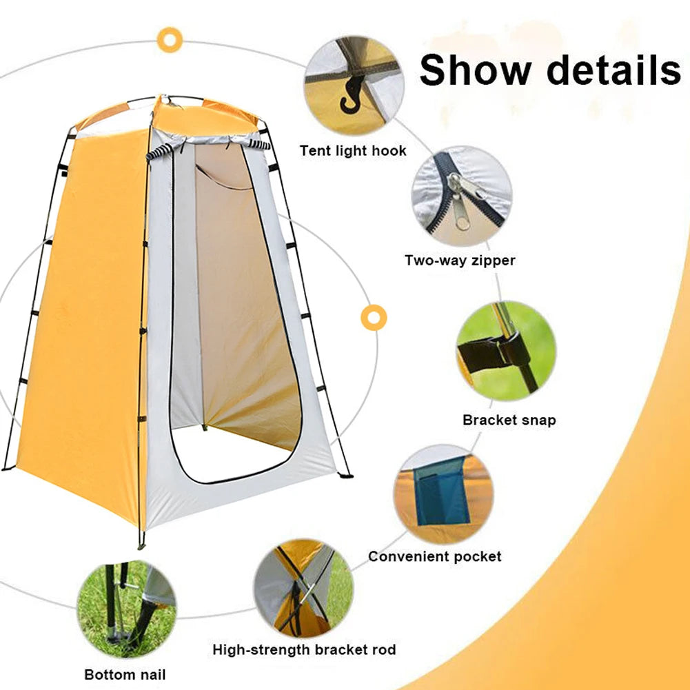 Portable Privacy Shower Outdoor Waterproof Changing Room Shelter for Camping Hiking Beach Toilet Shower Bathroom