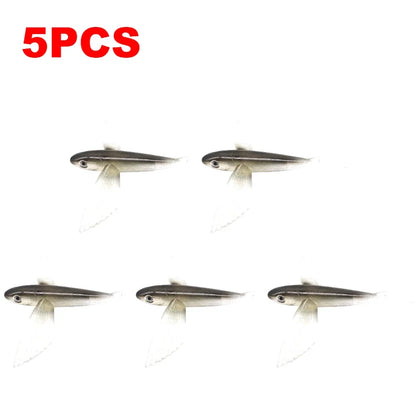 1-10PCS Fishing Lure Bait Soft Bait Tuna Lures Pink Trolling Bird Shaped Teaser For Fishing Tackle