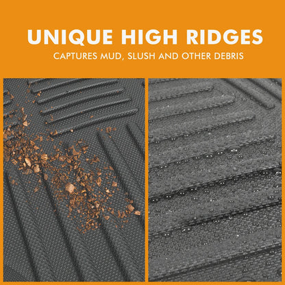 5pcs Universal Auto Car Floor Mats All-Weather Waterproof Tray Mat Interior Accessories