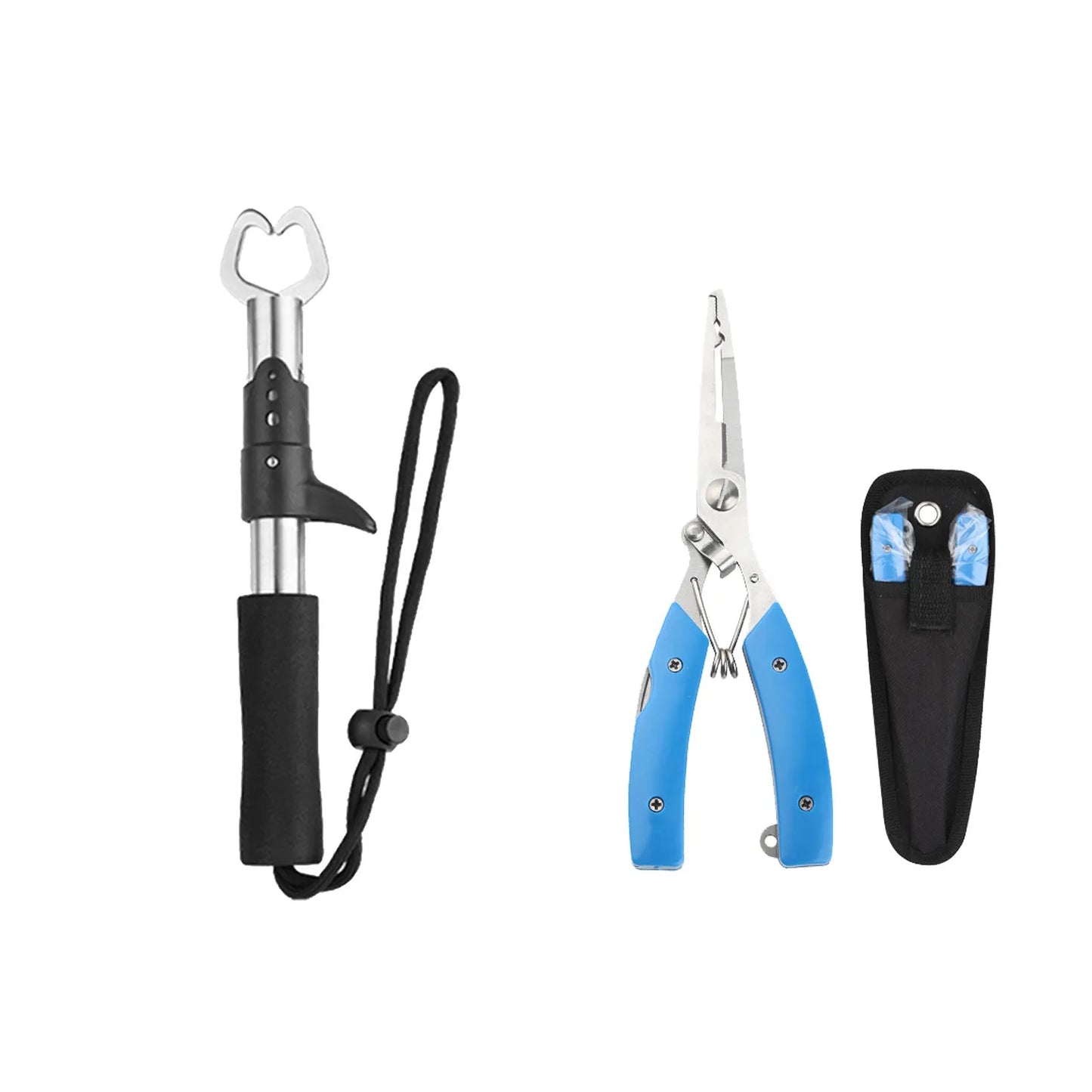 Outdoor Fishing Kit with Multi-tool Pliers, Fish Lip , and Durable Sheath for Anglers