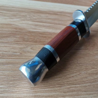 Stainless Steel Fixed Blade - Outdoor Survival & Camping Tool with Aluminum Handle