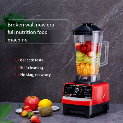 C010-Red for RV kitchen 1pc Multifunctional Blender with Wall Breaker, 110V-130V  Plug, PP ,  Complementary Food Cooking Grindin