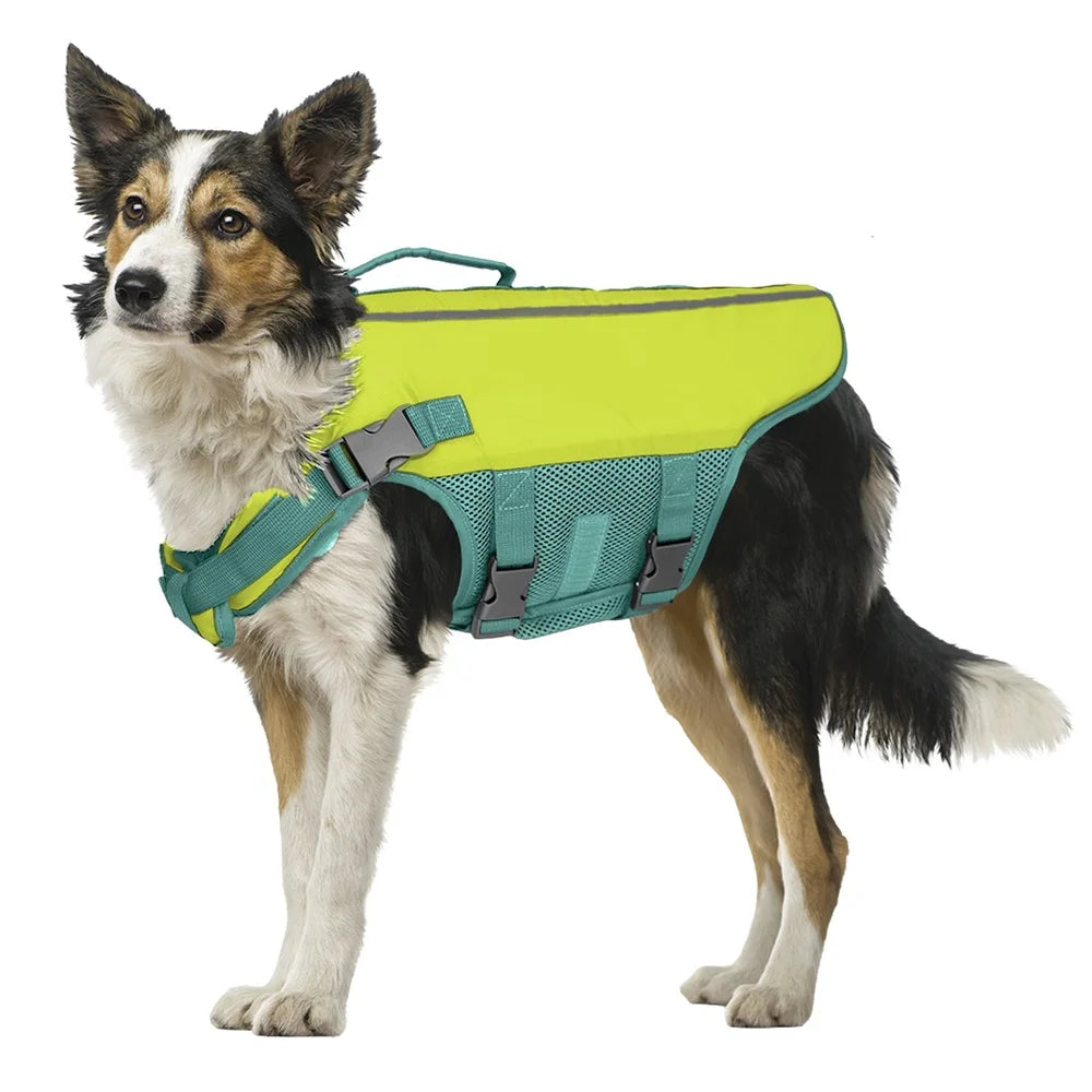 Durable Dog Life Jacket with Handle Medium Dogs