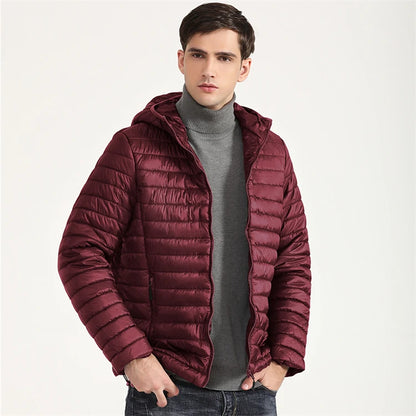 Lightweight Puffer Down Jackets for Men, Warm Parka, Windproof Coat, Casual Outerwear, Autumn and Winter Fashion Jacket