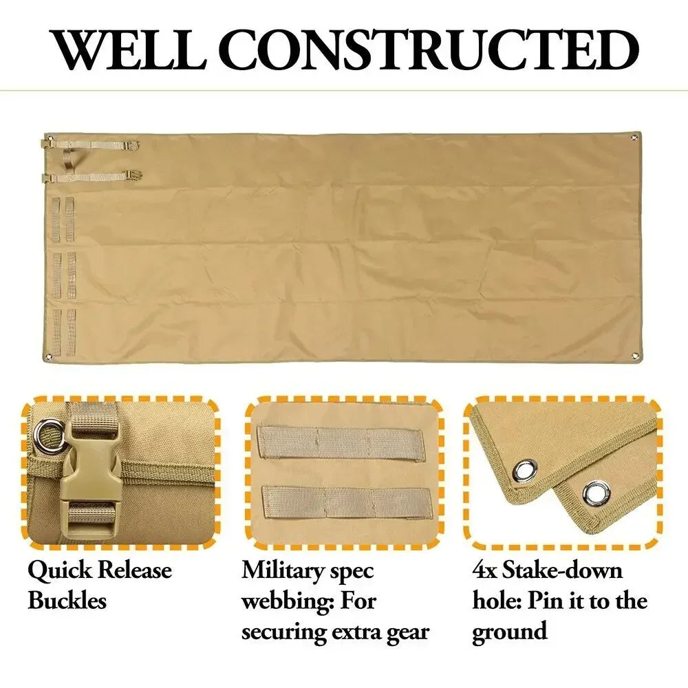 Waterproof Thin Mat Non-Slip Durable Hunting Mats for Shooters Tactical Roll Up Padded  Nylon Mat