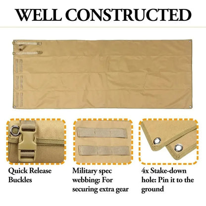 Waterproof Thin Mat Non-Slip Durable Hunting Mats for Shooters Tactical Roll Up Padded  Nylon Mat