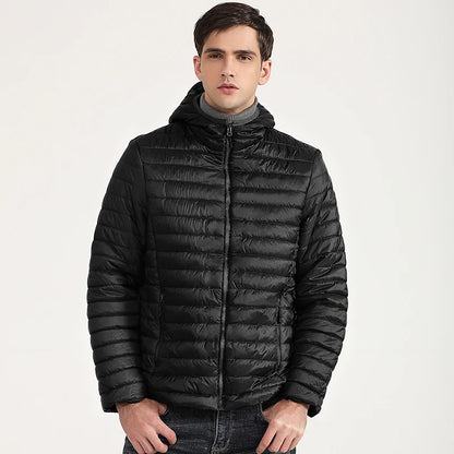 Lightweight Puffer Down Jackets for Men, Warm Parka, Windproof Coat, Casual Outerwear, Autumn and Winter Fashion Jacket