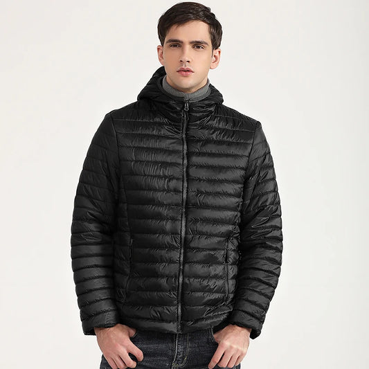 Lightweight Puffer Down Jackets for Men, Warm Parka, Windproof Coat, Casual Outerwear, Autumn and Winter Fashion Jacket