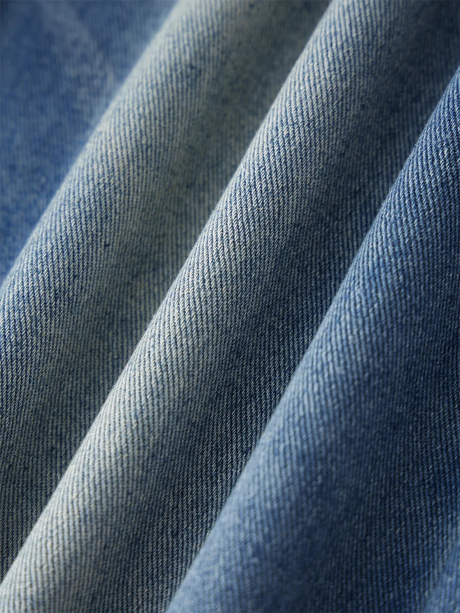 Ladies Stylish High Waist Blue Denim Jeans with Straight Leg Perfect for Spring and Fall Casual Wear Comfortable