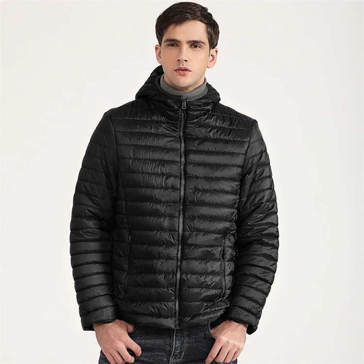 Lightweight Puffer Down Jackets for Men, Warm Parka, Windproof Coat, Casual Outerwear, Autumn and Winter Fashion Jacket