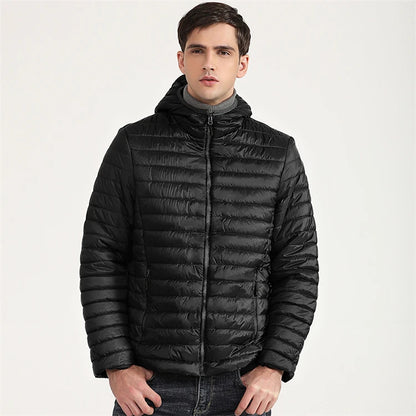Lightweight Puffer Down Jackets for Men, Warm Parka, Windproof Coat, Casual Outerwear, Autumn and Winter Fashion Jacket