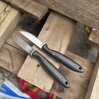 Portable Small Straight Knife  Steel Blade  Handle Outdoor Camping Wilderness  Hunting Knife Men's Gift