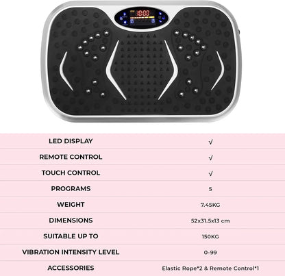 ,Fitness Vibration Board for Home ,Full Body Exercise Machine, Fat Burning &Muscle Building, Body Shaper