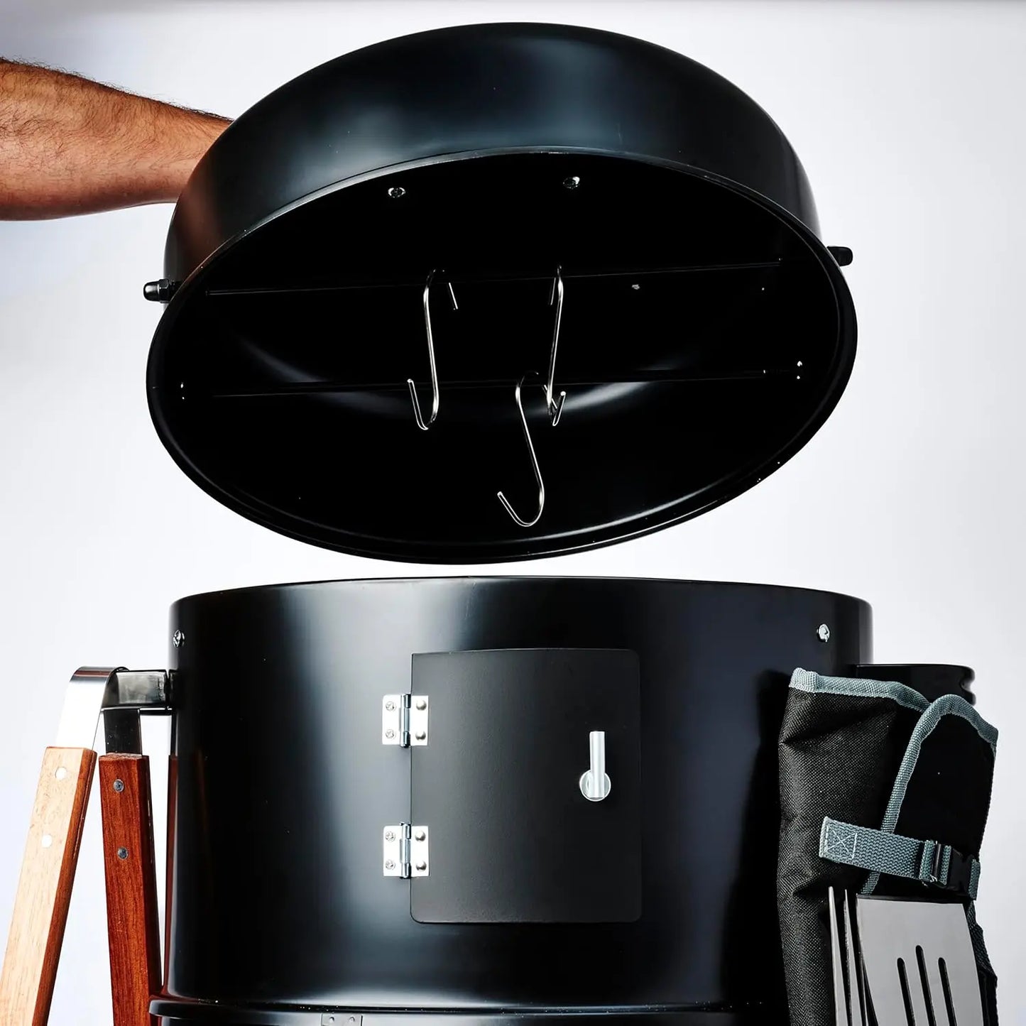 16 Gallon, Double Open-Ended Barrel Durable, High-Temperature Powder Coat Rated Up To 900 Degrees