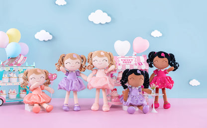 Plush toys Baby Girls Gift Plush Dolls  Birthday Gifts Doll Collection 16 Inches-Light and Purple Christmas Gifts