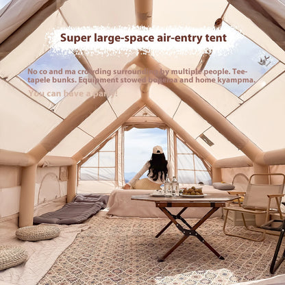 Inflatable Tents, Luxury Camping Tents, With Stove Plug, 4/6/8 Person Family