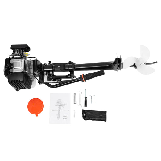 4HP 4-Stroke 52CC Outboard Motor Heavy Duty Fishing Boat Engine Air Cooling