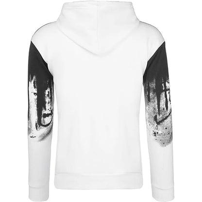 Men s  Hood Sweatshirt 3D Printed Long Sleeve Loose Hoodies with Kangaroo Pocket