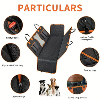 Pet Dog Car Seat Cover 100% Waterproof Heavy Duty Scratch & Slip Durable