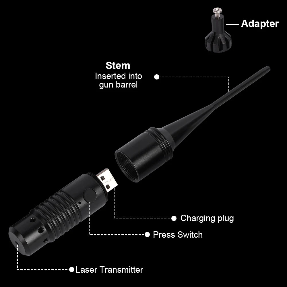 Tactical Laser Collimator Sight Kit for Rifle & Pistol Parallel Calibration Hunting Point Sight Suitable for Full Caliber