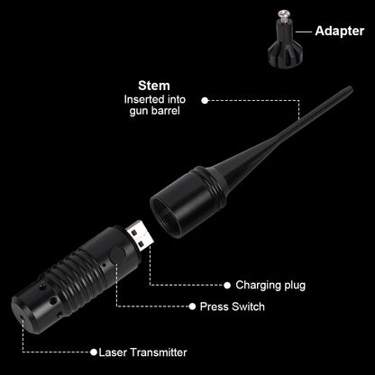 Tactical Laser Collimator Sight Kit for Rifle & Pistol Parallel Calibration Hunting Point Sight Suitable for Full Caliber