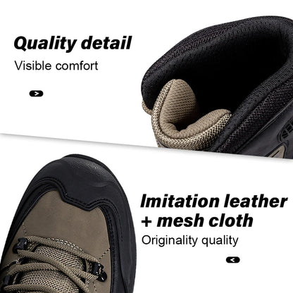 Men's mountain climbing motorcycle boots, outdoor hiking boots, CAMPING