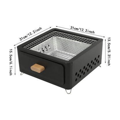 Square Tabletop Barbecue Stove, Outdoor Barbecue Grill