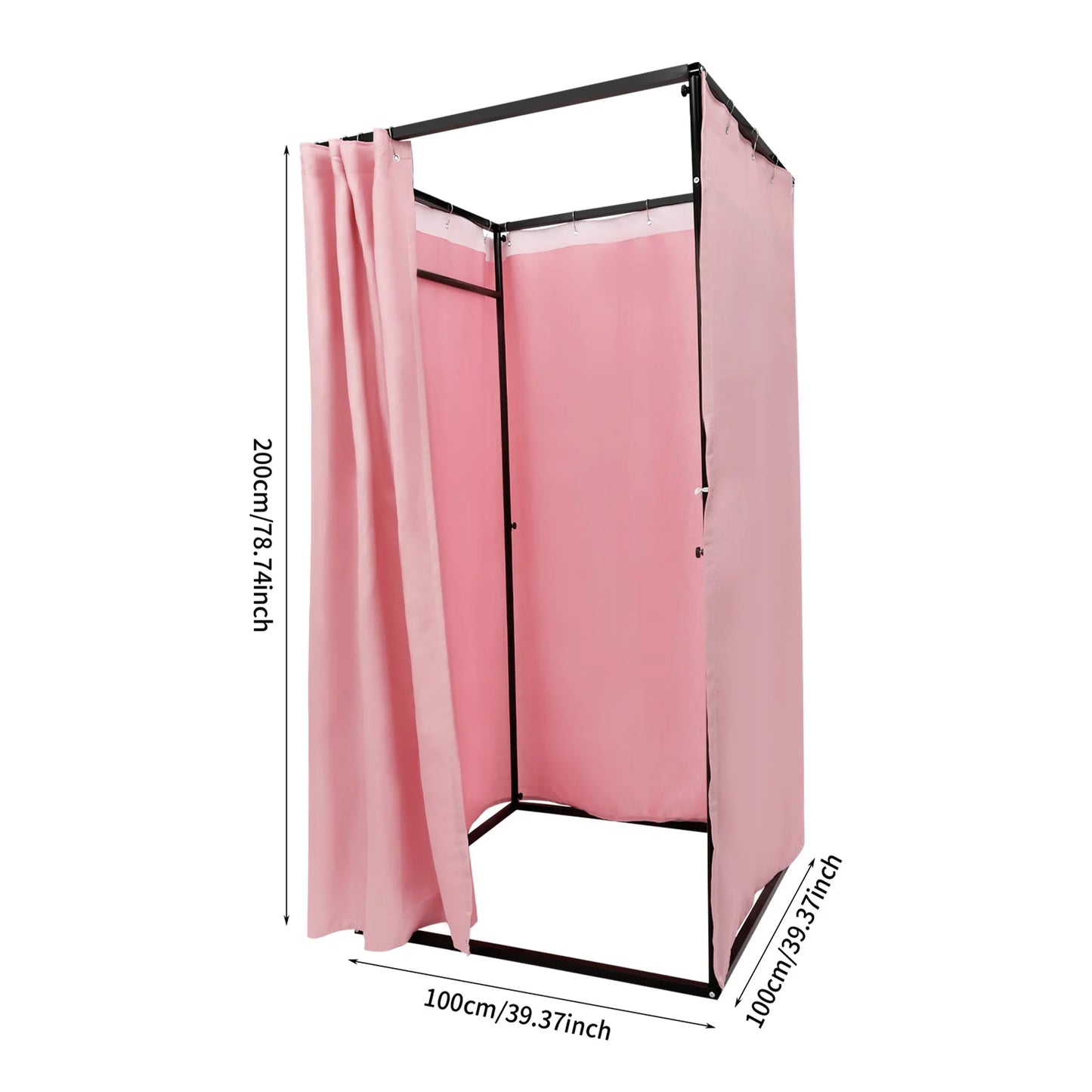 Portable Clothing Store Fitting Room Freestanding 100*100*200cm