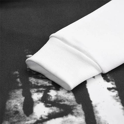 Men s  Hood Sweatshirt 3D Printed Long Sleeve Loose Hoodies with Kangaroo Pocket