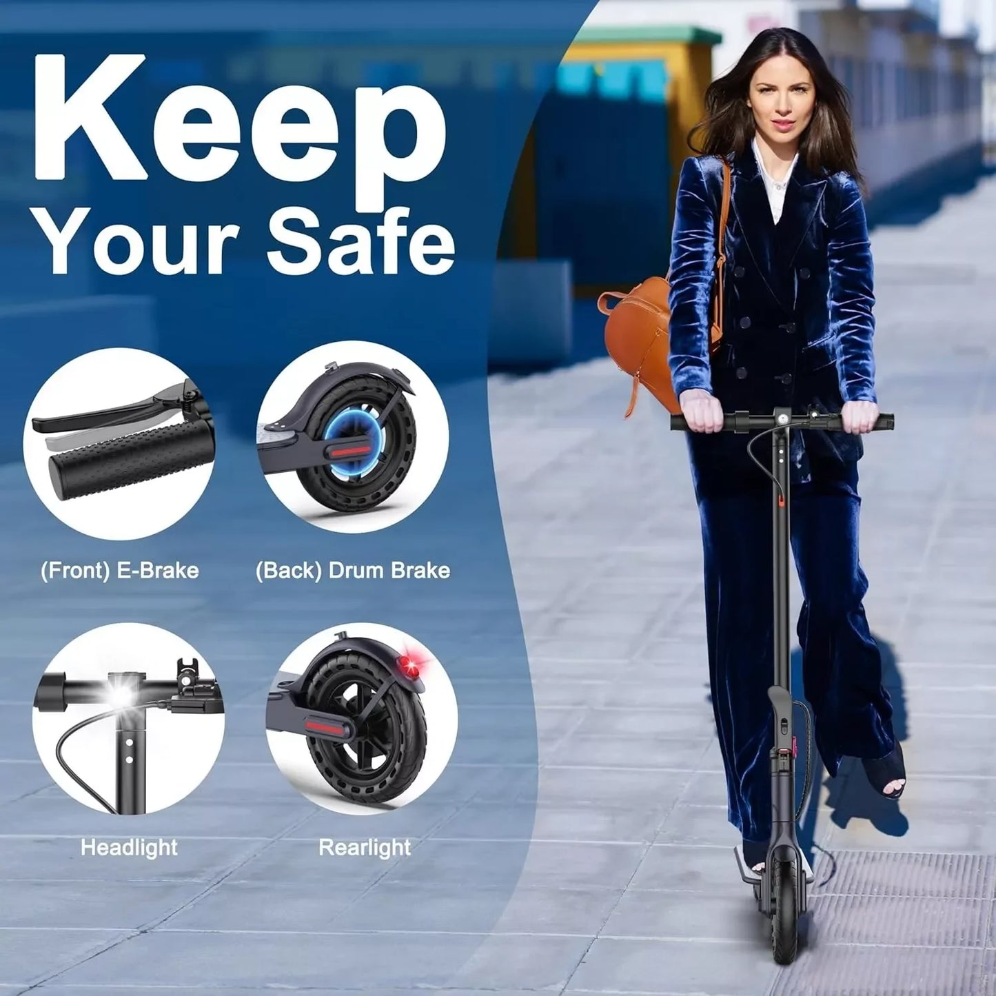 Electric Scooter 350W 25KM/H APP Smart Control  8.5inch tire Folding Electric Scooter 20KM Max Range for Adult