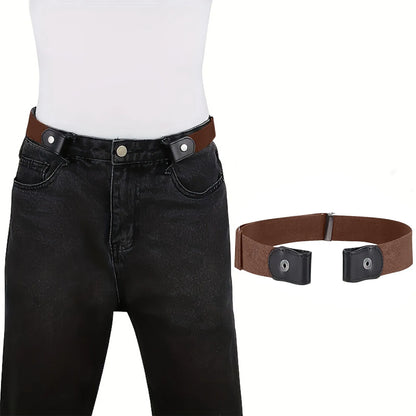 Elastic Belt Without Buckle Canvas Women Belt Stretch