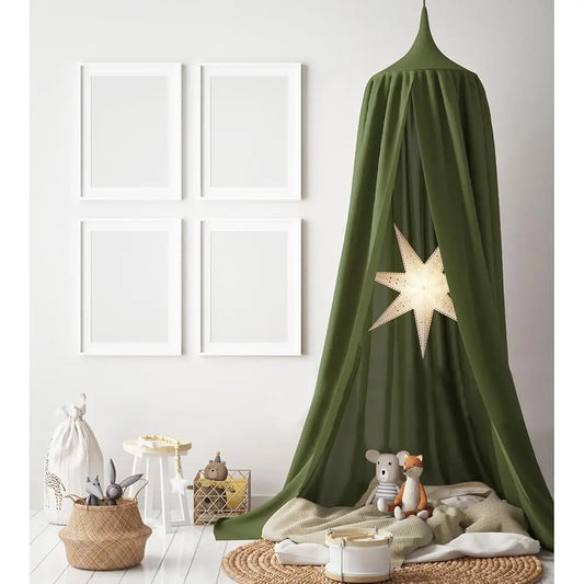 Hanging Round Dome Green Canopy