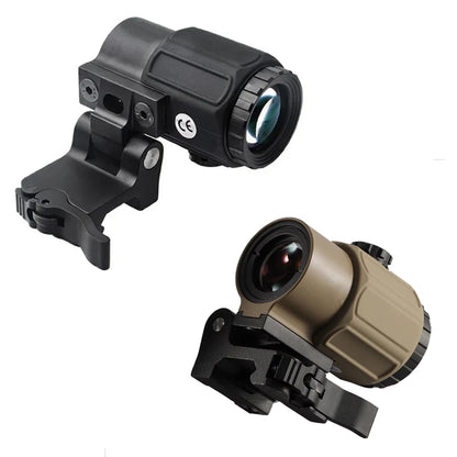 Sight Fixed 3X 5X Magnifier Scope With Switch to Side Quick Detachable QD Mount