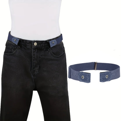 Elastic Belt Without Buckle Canvas Women Belt Stretch