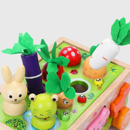 Wooden Shape Assortment Matching Children Toys Animals Game Cart Building Blocks Kids Christmas Gifts