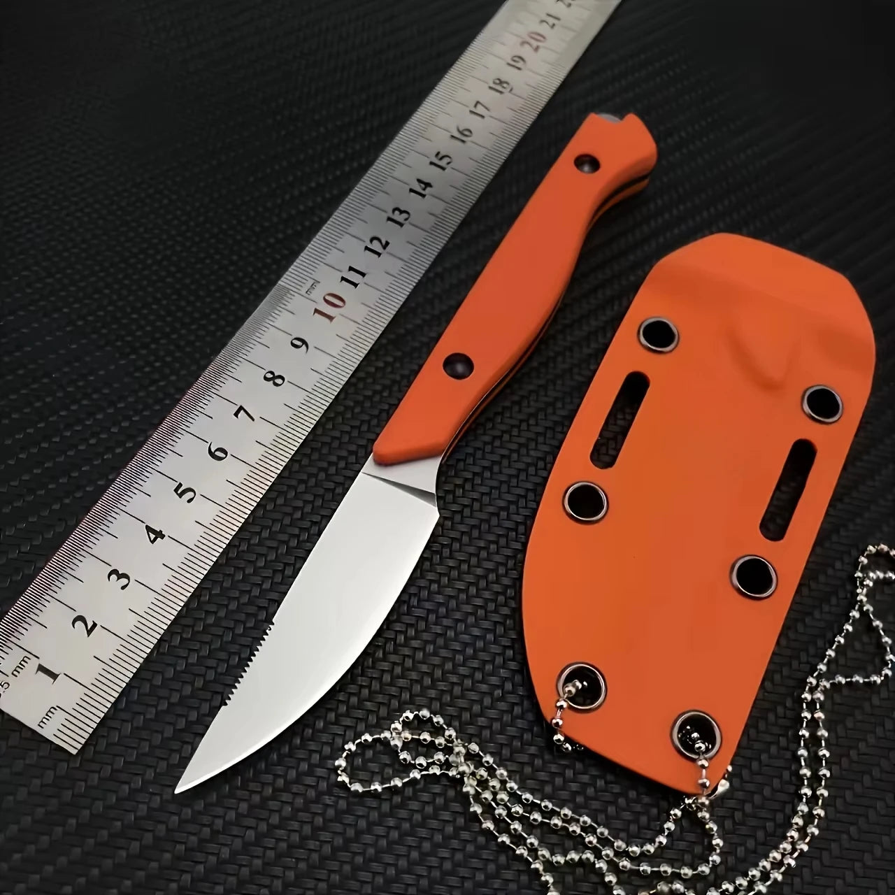 Portable Small Straight Knife Steel Blade Nylon Fiber Handle Outdoor Camping Survival Hunting Knife
