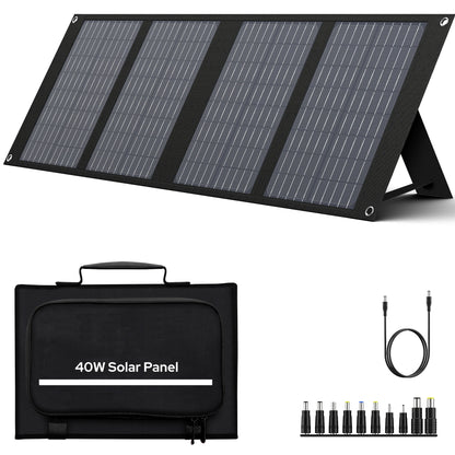 Foldable Solar Panel 100W/60W/40W Portable Waterproof Solar Charger with USB DC Output