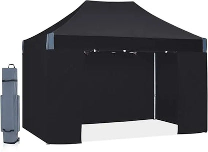 10x15 Heavy-Duty Outdoor Patio Canopy Tent with Sidewalls and Sandbags for Instant Setup